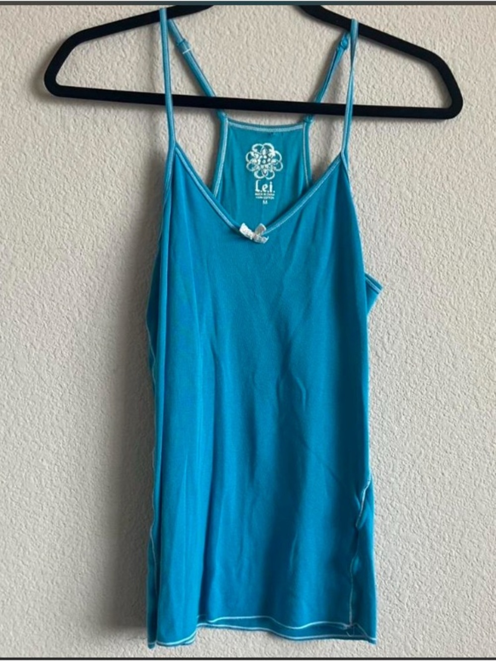 lei Bright Turquoise Spaghetti Strap Cami
